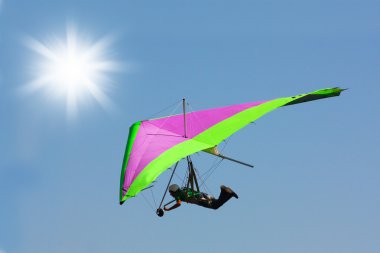 Hang gliding in Crimea clipart