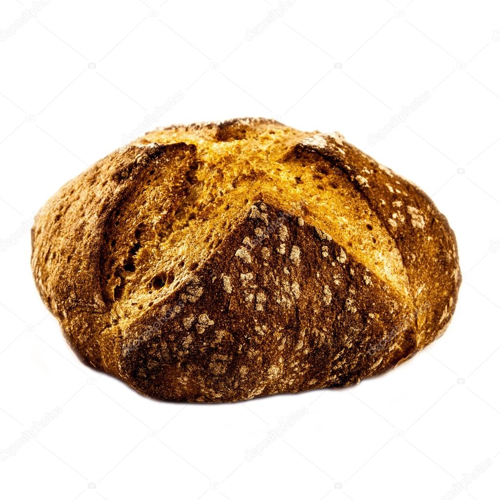 Round sourdough rye bread