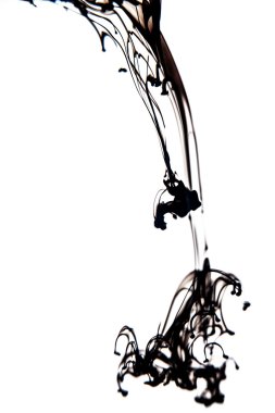 Black liquid in water clipart