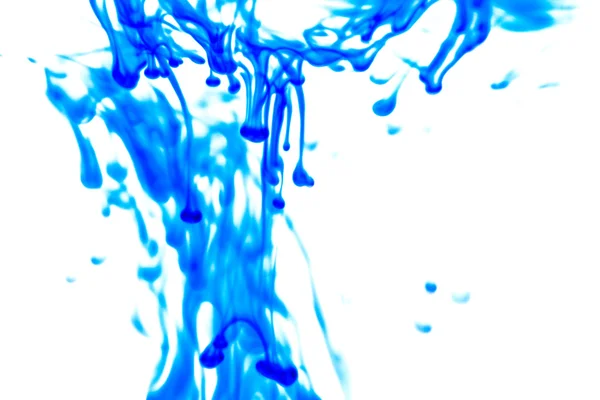 Blue liquid in water — Stock Photo, Image