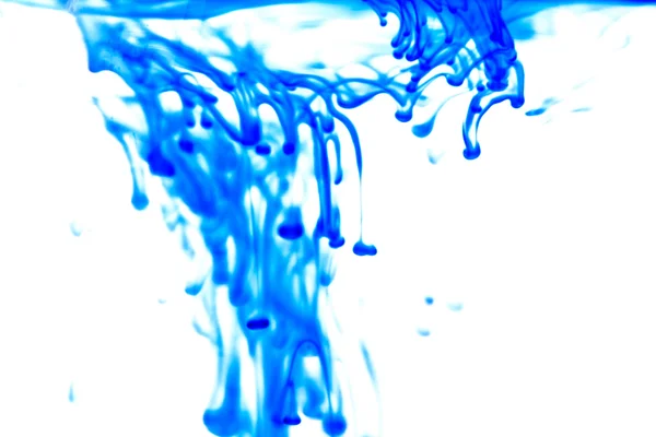 Blue liquid in water — Stock Photo, Image