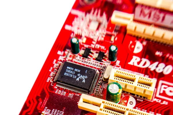 Motherboard, computer electronics — Stock Photo, Image