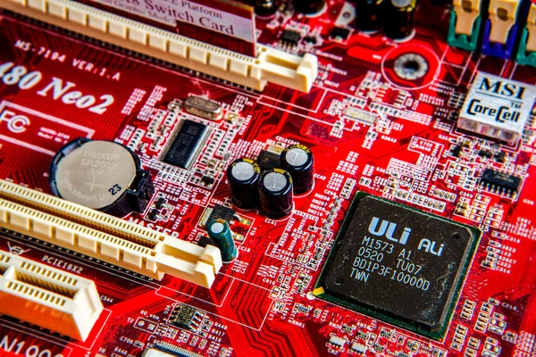 Motherboard, computer electronics — Stock Photo, Image