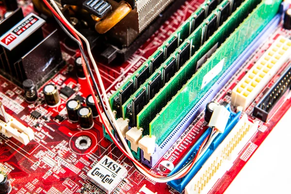 Motherboard, computer electronics — Stock Photo, Image