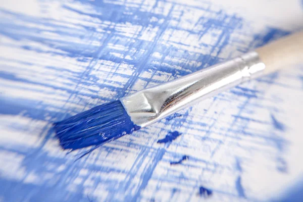 Abstract painted background with brush — Stock Photo, Image