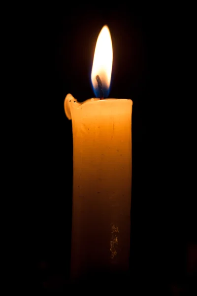 Candle on the black background — Stock Photo, Image