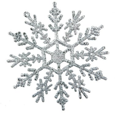 Dekoratif gümüş kar tanesi
