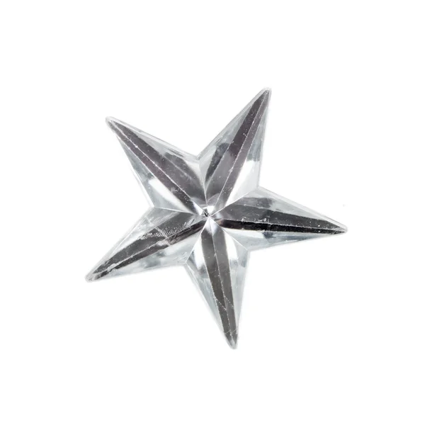 銀のクリスマスの星 — ストック写真
