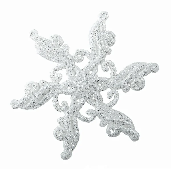 Silver decorative snowflake — Stock Photo, Image