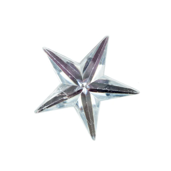 Silver Christmas star — Stock Photo, Image