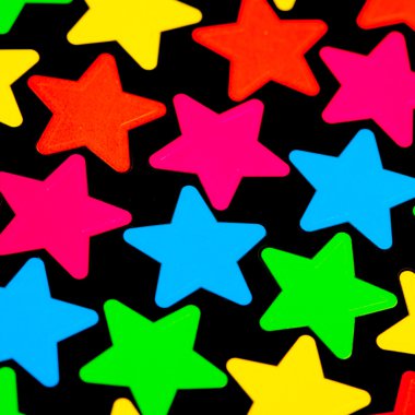 Renkli disko yıldız