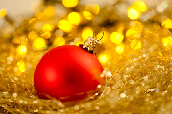 Red christmas ball — Stock Photo, Image