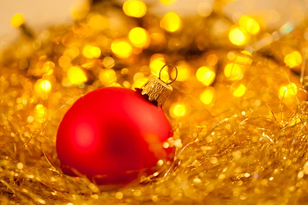 Red christmas ball — Stock Photo, Image