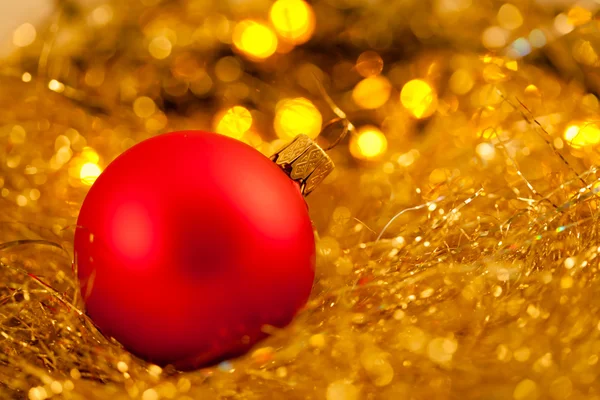 Red christmas ball — Stock Photo, Image