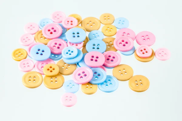 Pink, blue and yellow  Buttons — Stock Photo, Image