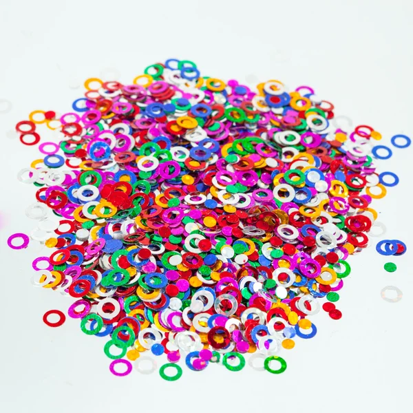 Confetti on white background — Stock Photo, Image