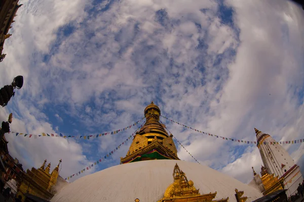 Ступа Swayambhunath, прийняті в Катманду — стокове фото