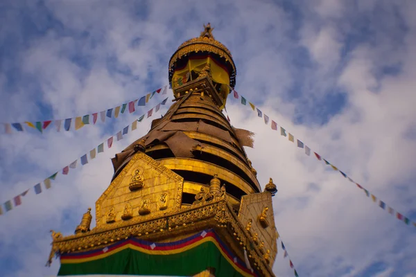 Ступа Swayambhunath, прийняті в Катманду — стокове фото