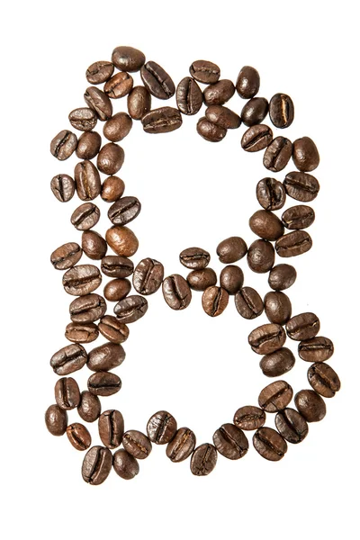 Kaffee-Alphabet-Buchstabe — Stockfoto