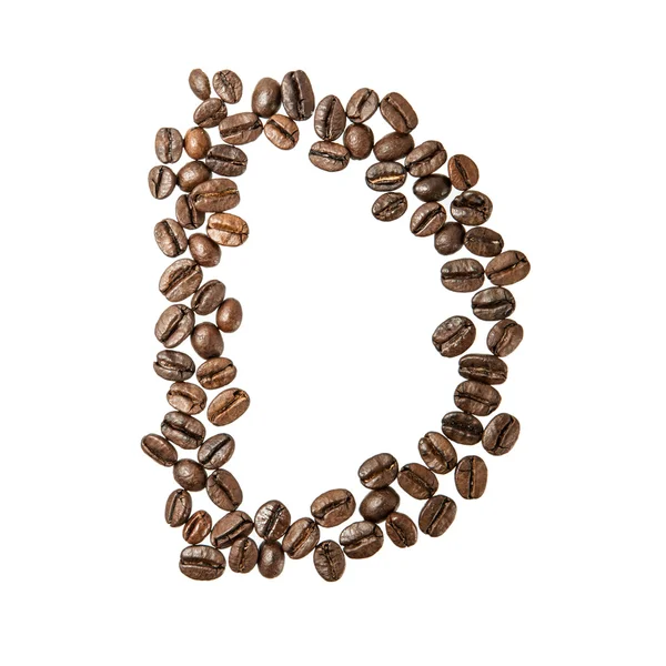 Letra del alfabeto café — Foto de Stock