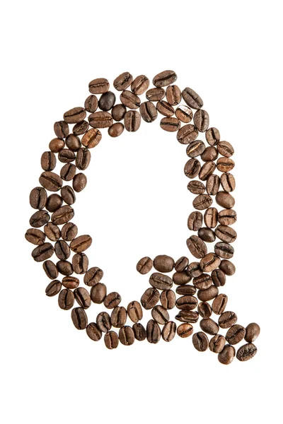 Coffee alphabet letter — Stock Photo, Image