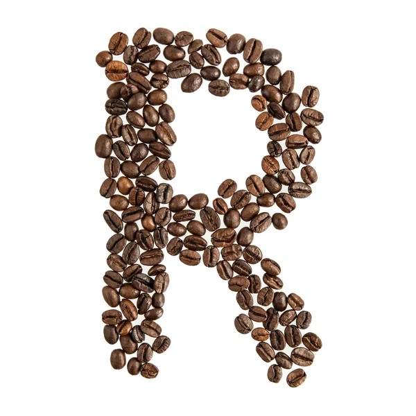 Alfabeto de café letra — Fotografia de Stock