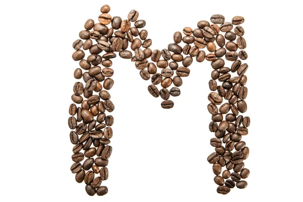 Letra del alfabeto café — Foto de Stock