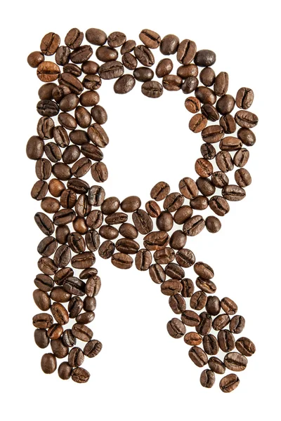 咖啡字母表字母 — 图库照片