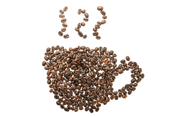 Taza de café y vapor a base de frijoles — Foto de Stock