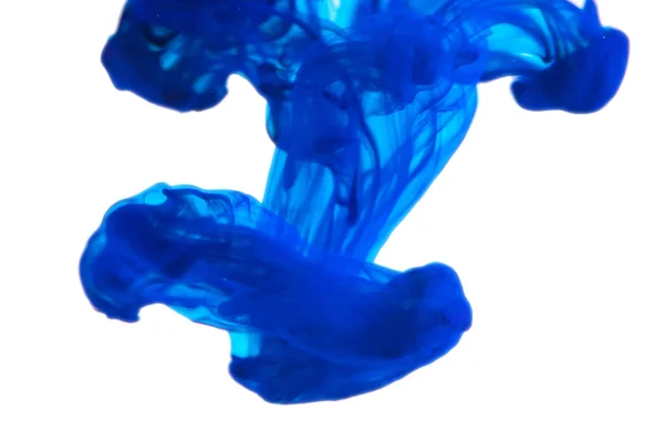 Blue liquid in water — Stock Photo, Image