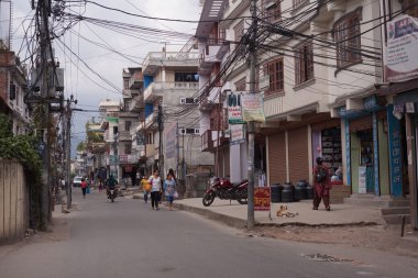 Merkezi Katmandu trafik sıkışıklığı ve hava kirliliği