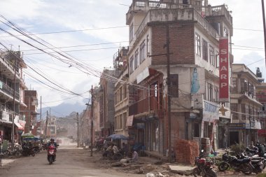 Merkezi Katmandu trafik sıkışıklığı ve hava kirliliği