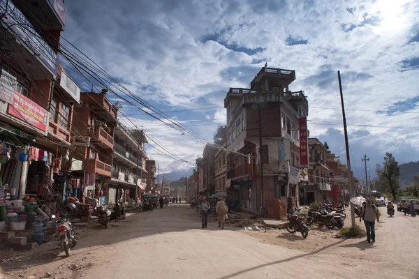 Merkezi Katmandu trafik sıkışıklığı ve hava kirliliği — Stok fotoğraf