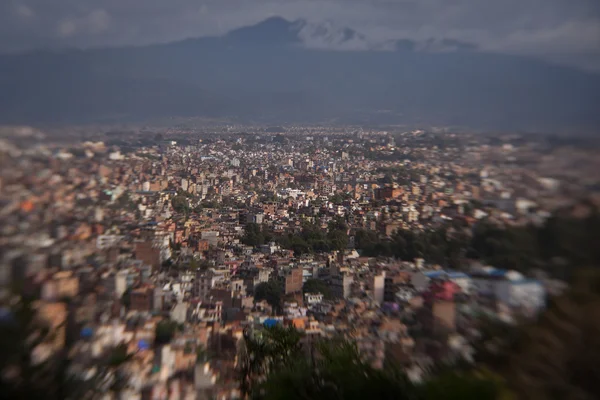 Kathmandu stad van Swayambhunath Tempel, Nepal — Stockfoto