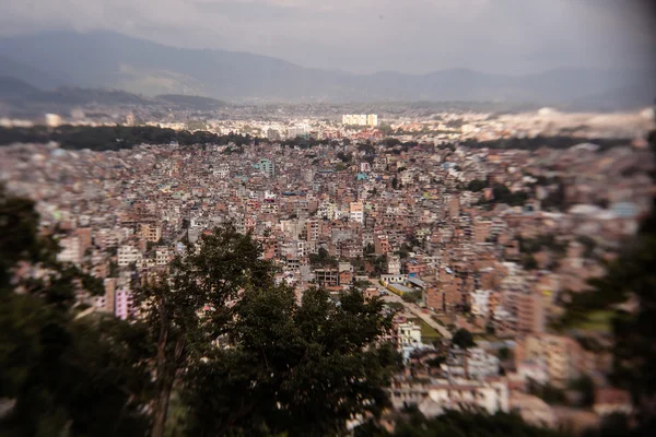 Kathmandu città da Swayambhunath tempio — Foto Stock