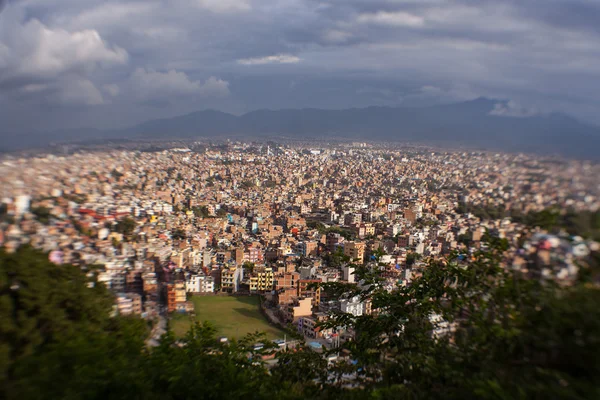 Kathmandu city from Swayambhunath temple — Stock Photo, Image