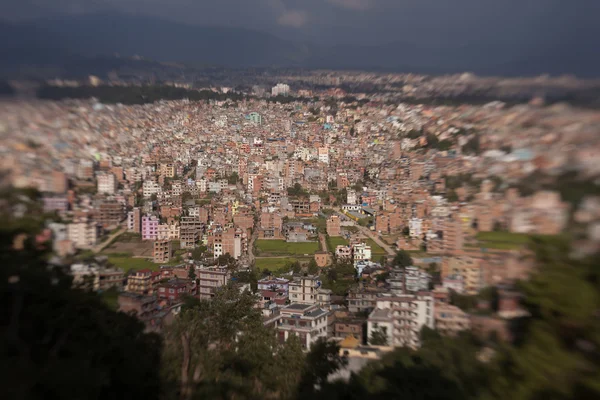 Kathmandu stad van Swayambhunath Tempel, Nepal — Stockfoto
