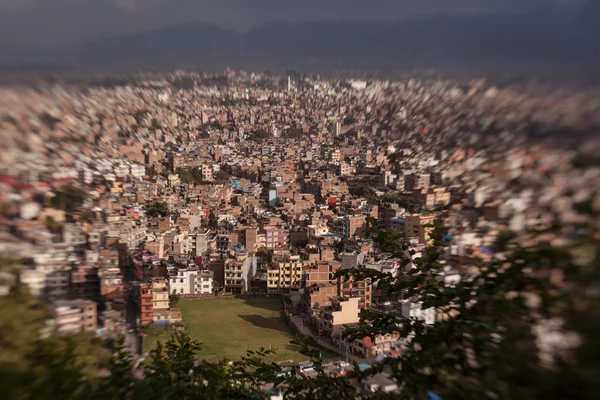 Kathmandu stad van Swayambhunath Tempel, Nepal — Stockfoto