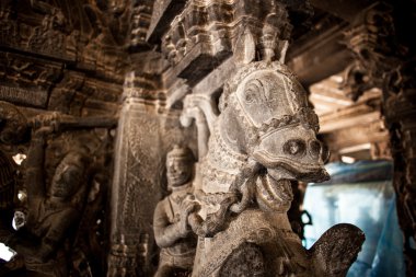 Antik taş oymalar Varadaraja Tapınak