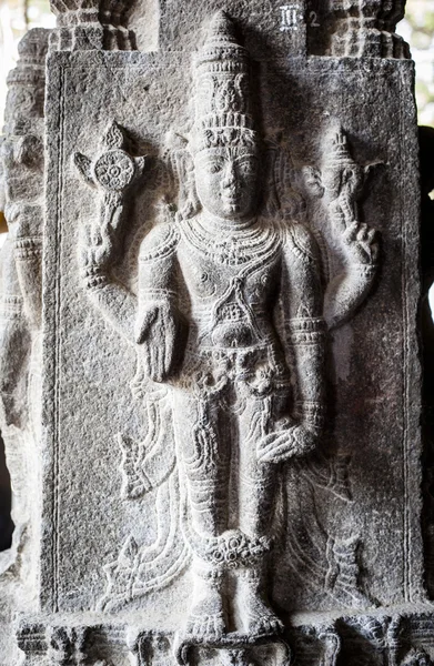 Antigas esculturas em pedra no Templo Varadaraja — Fotografia de Stock