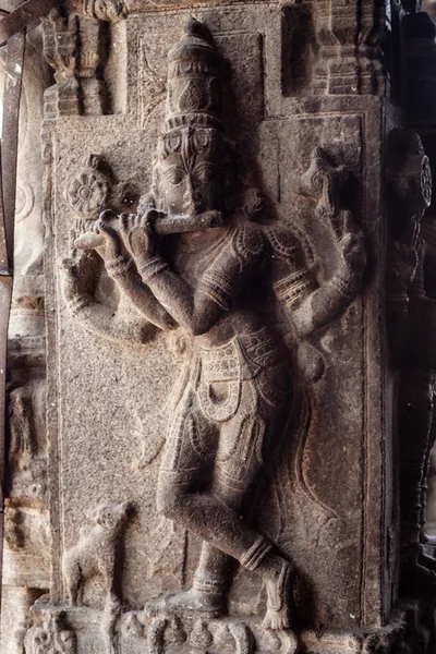 Antigas esculturas em pedra no Templo Varadaraja — Fotografia de Stock