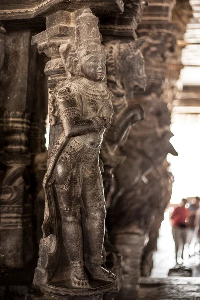 Varadaraja 寺院の古代の石の彫刻 — ストック写真