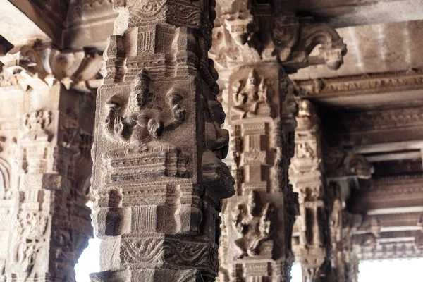 Ancient stone carvings in Varadaraja Temple — Stock Photo, Image