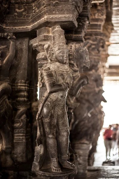 Varadaraja 寺院の古代の石の彫刻 — ストック写真