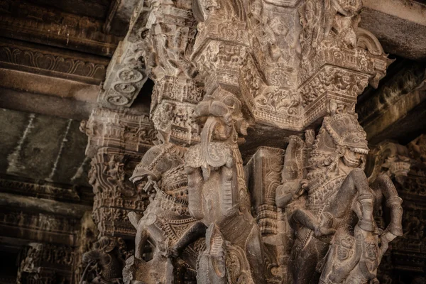 Ancient stone carvings in Varadaraja Temple — Stock Photo, Image