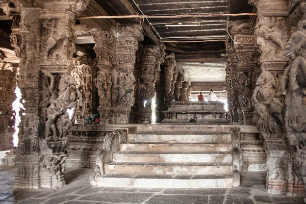 Ancient stone carvings in Varadaraja Temple — Stock Photo, Image