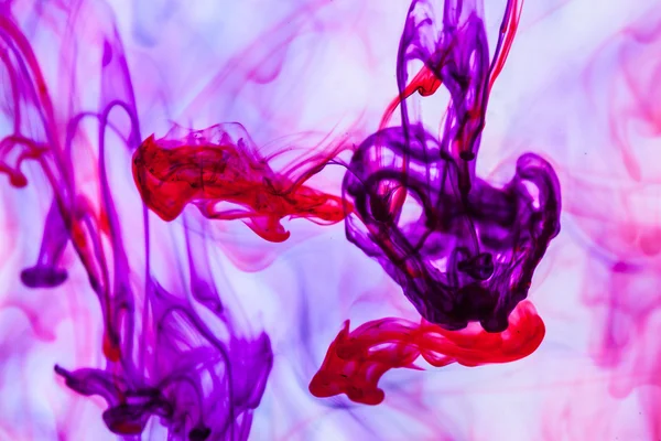 Violet and pink liquid in water — Stock Photo, Image