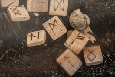 Yerdeki ahşap rünleri