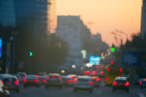 Vista della strada con lo stile sfocato facendo scena bokeh — Foto Stock