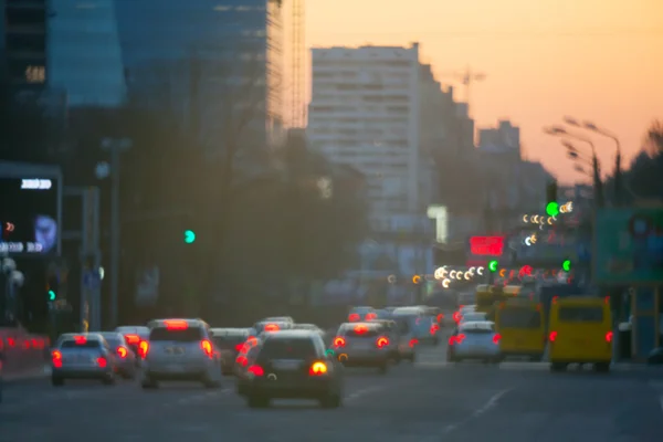 View of the street with the blur style making bokeh scene — Stock Photo, Image